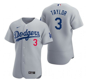 Chris Taylor Los Angeles Dodgers grey jersey