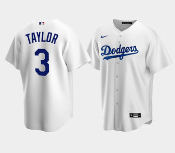 Chris Taylor Los Angeles Dodgers white jersey