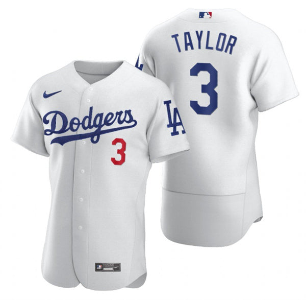 Chris Taylor Los Angeles Dodgers white jersey