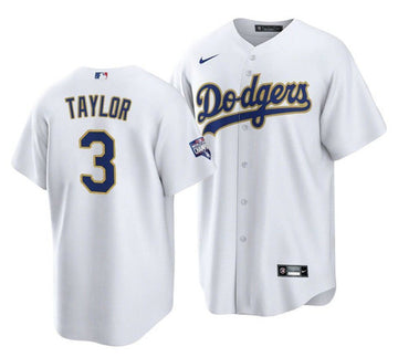 Chris Taylor Los Angeles Dodgers white jersey