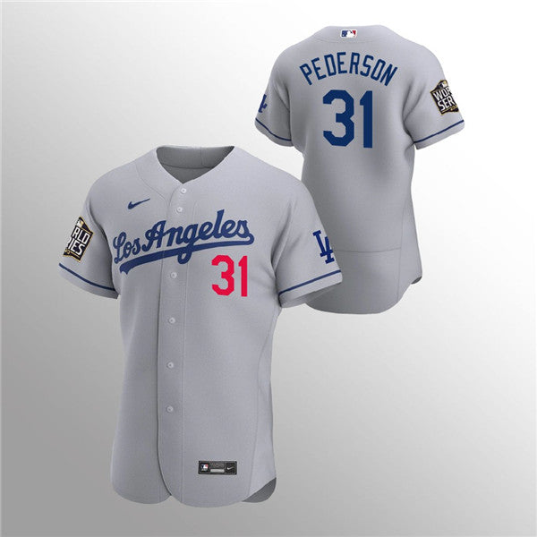 Joc Pederson Los Angeles Dodgers grey jersey