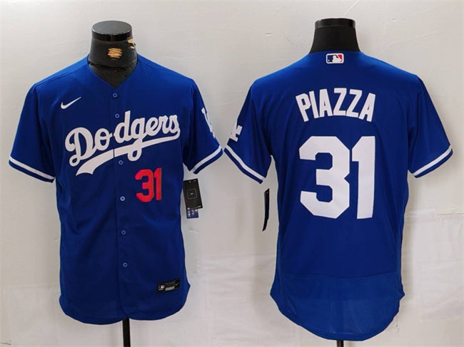Mike Piazza Los Angeles Dodgers blue jersey