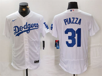 Mike Piazza Los Angeles Dodgers white jersey
