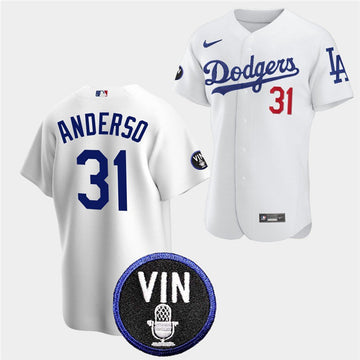 Tyler Anderson Los Angeles Dodgers white jersey
