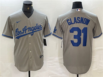 Tyler Glasnow Los Angeles Dodgers gray jersey