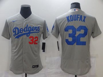 Sandy Koufax Los Angeles Dodgers gray jersey