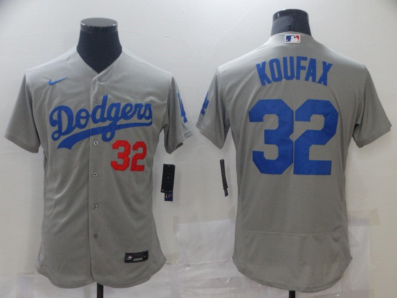 Sandy Koufax Los Angeles Dodgers gray jersey