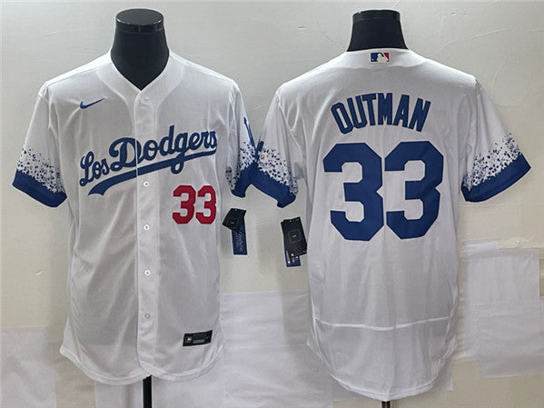 James Outman Los Angeles Dodgers white City Connect jersey