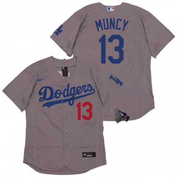 Fernando Valenzuela Los Angeles Dodgers grey jersey