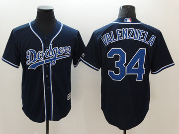 Fernando Valenzuela Los Angeles Dodgers navy jersey