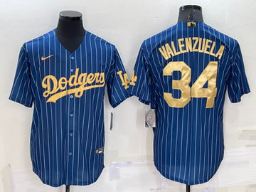 Fernando Valenzuela Los Angeles Dodgers navy jersey