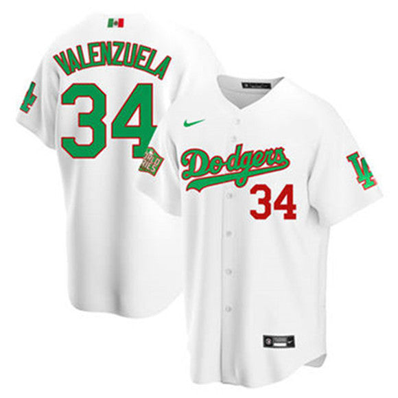 Fernando Valenzuela Los Angeles Dodgers white jersey