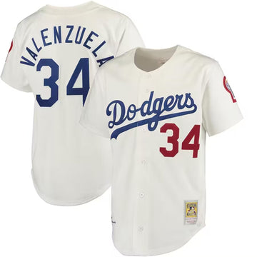 Fernando Valenzuela Los Angeles Dodgers white jersey
