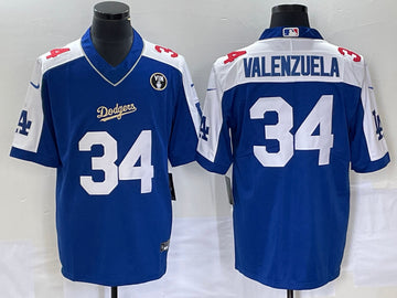 Toro Valenzuela Los Angeles Dodgers blue jersey