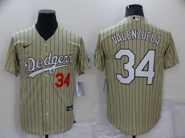 Toro Valenzuela Los Angeles Dodgers cream jersey