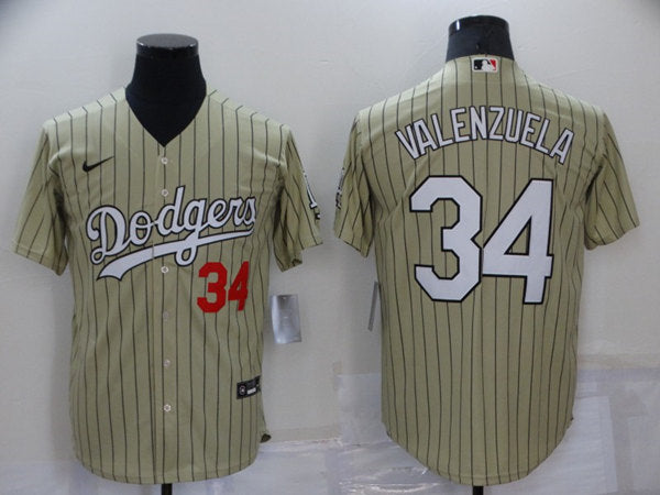 Toro Valenzuela Los Angeles Dodgers cream jersey