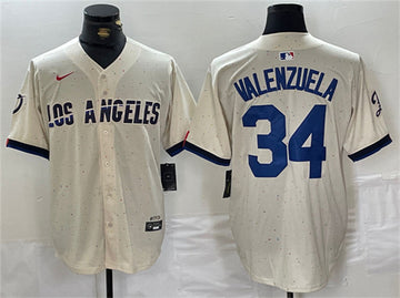 Toro Valenzuela Los Angeles Dodgers cream jersey