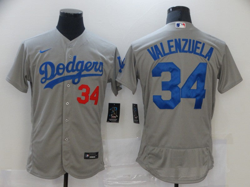Toro Valenzuela Los Angeles Dodgers grey jersey