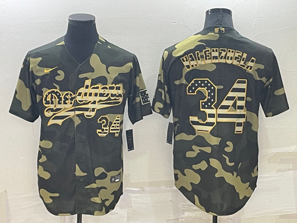 Toro Valenzuela Los Angeles Dodgers olive jersey