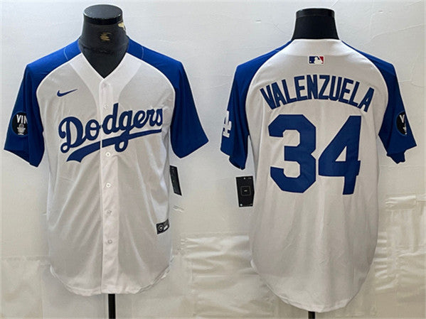 Toro Valenzuela Los Angeles Dodgers white-blue jersey