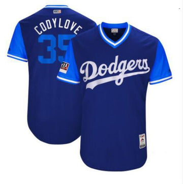 Cody Bellinger Cody Love Majestic Royal-Light Los Angeles Dodgers blue jersey