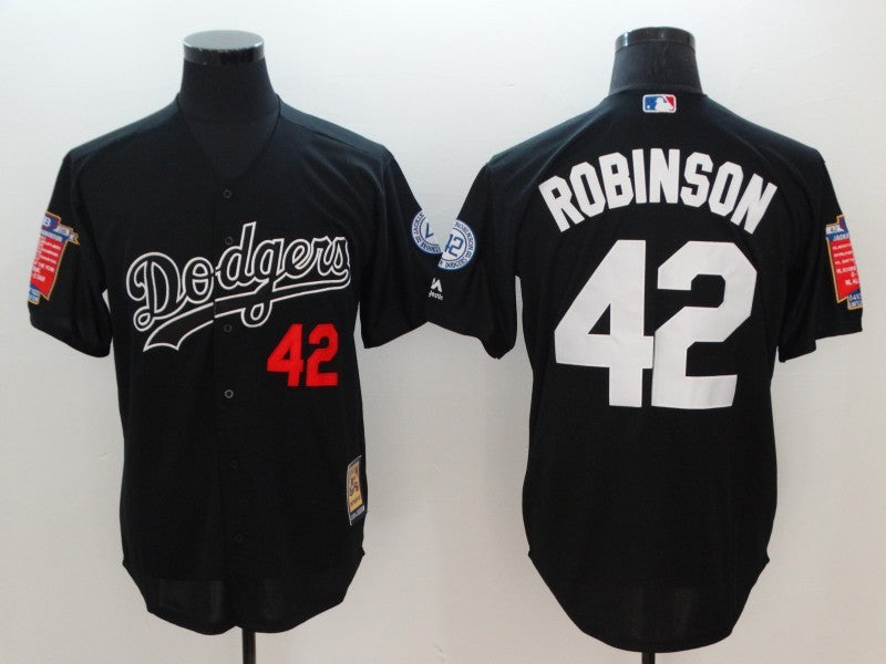 Jackie Robinson Los Angeles Dodgers black Throwback jersey