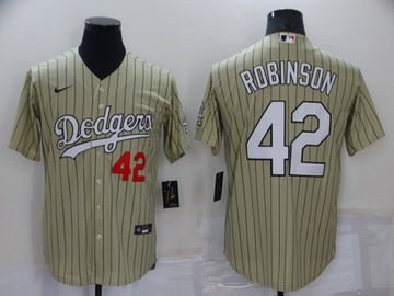 Jackie Robinson Los Angeles Dodgers cream jersey