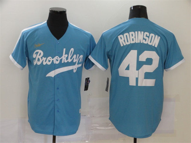 Jackie Robinson Los Angeles Dodgers blue Throwback jersey