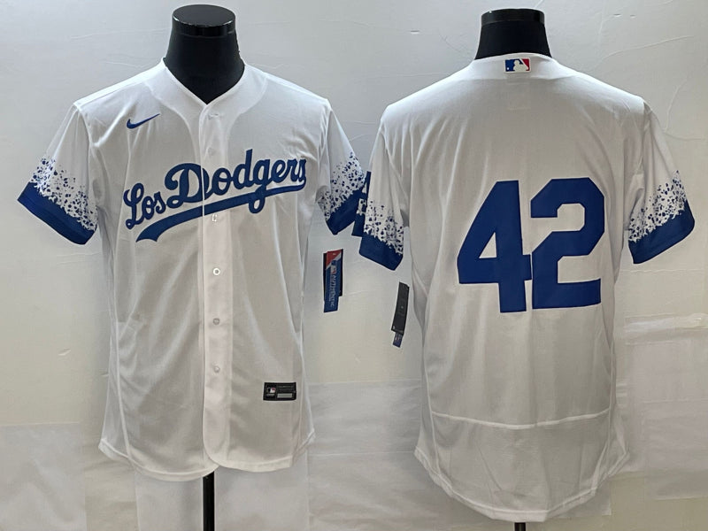 Jackie Robinson Los Angeles Dodgers white City Connect jersey