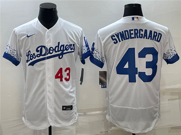 Noah Syndergaard Los Angeles Dodgers white City Connect jersey