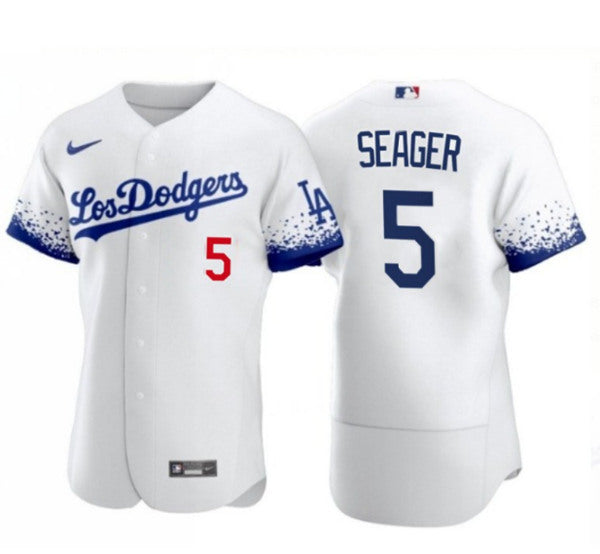 Corey Seager Los Angeles Dodgers white City Connect jersey