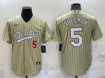Freddie Freeman Los Angeles Dodgers cream jersey