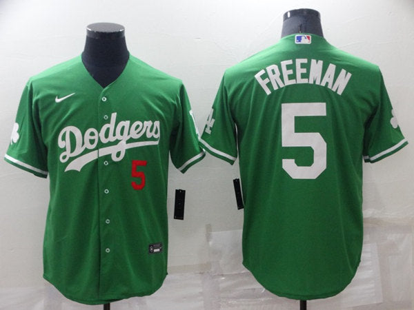Freddie Freeman Los Angeles Dodgers green jersey