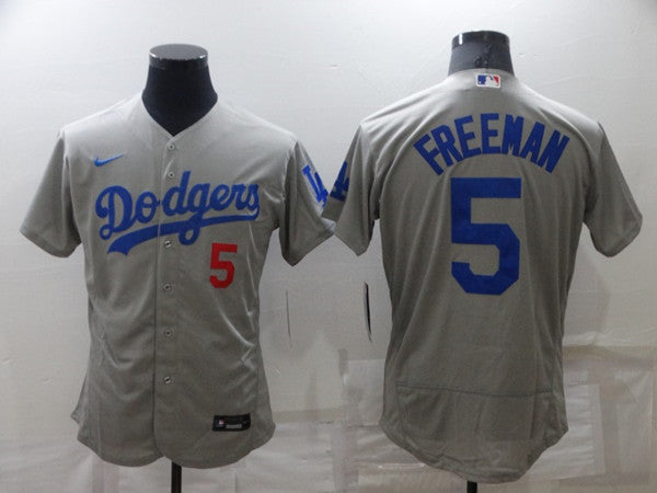Freddie Freeman Los Angeles Dodgers grey jersey