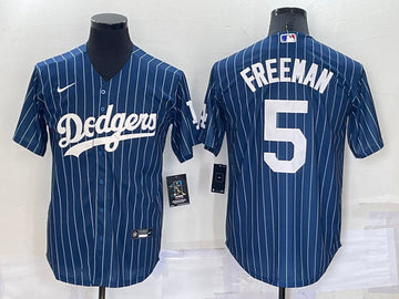 Freddie Freeman Los Angeles Dodgers navy jersey