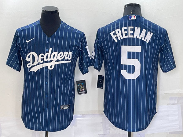 Freddie Freeman Los Angeles Dodgers navy jersey