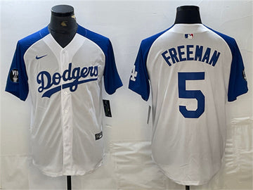 Freddie Freeman Los Angeles Dodgers white-blue jersey