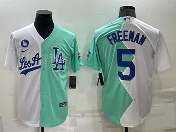Freddie Freeman Los Angeles Dodgers white-green All-Star jersey