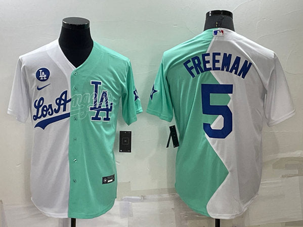 Freddie Freeman Los Angeles Dodgers white-green All-Star jersey