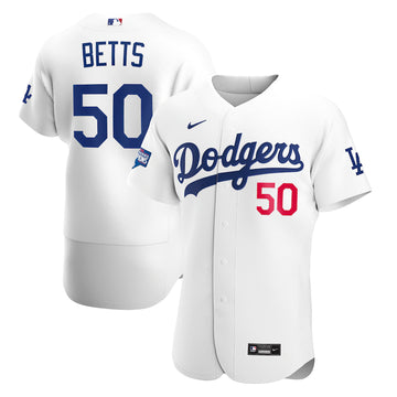 Mookie Betts Los Angeles Dodgers white jersey
