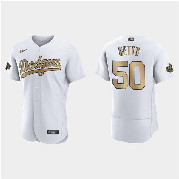 Mookie Betts Los Angeles Dodgers white All-Star jersey