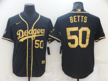 Mookie Betts Los Angeles Dodgers black jersey