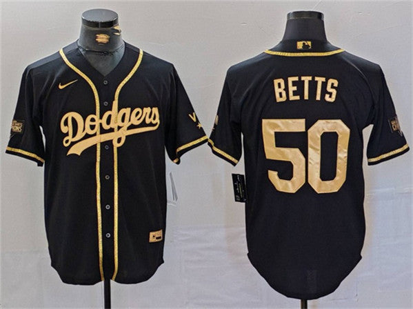 Mookie Betts Los Angeles Dodgers black jersey