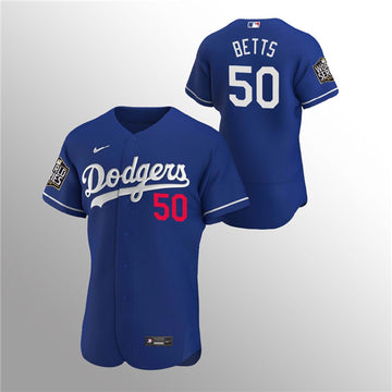 Mookie Betts Los Angeles Dodgers blue jersey