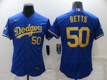Mookie Betts Los Angeles Dodgers blue jersey