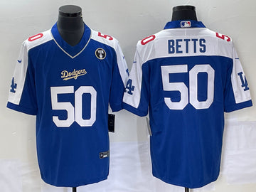 Mookie Betts Los Angeles Dodgers blue jersey
