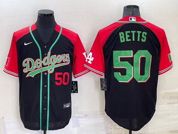 Mookie Betts Los Angeles Dodgers red-black jersey