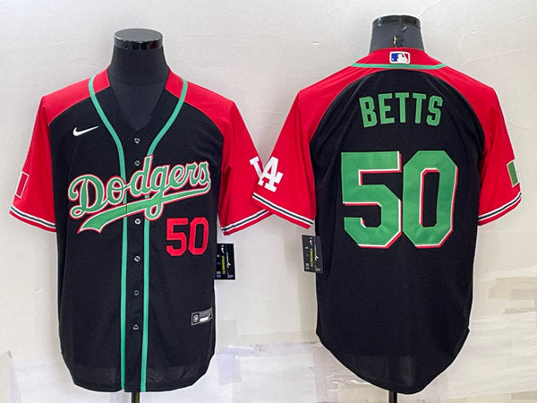 Mookie Betts Los Angeles Dodgers red-black jersey