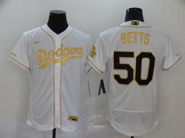Mookie Betts Los Angeles Dodgers white jersey