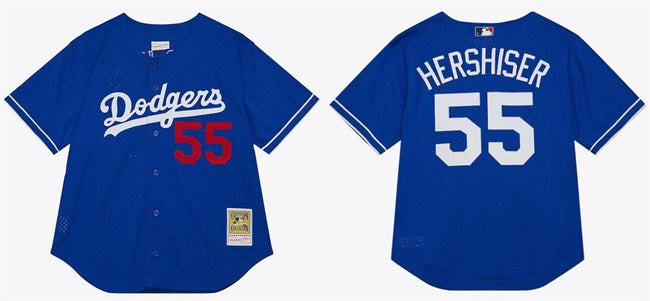 Orel Hershiser Los Angeles Dodgers royal jersey